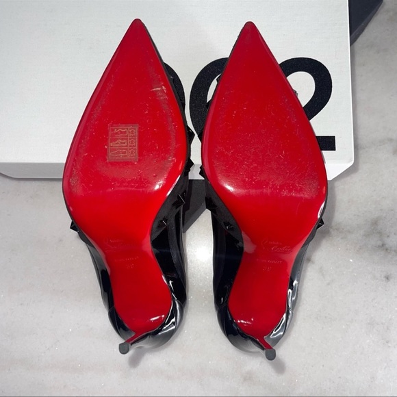 Christian Louboutin Wonder Pump 100 VV Nappa Leather Shiny Patent in Black - Picture 12 of 12